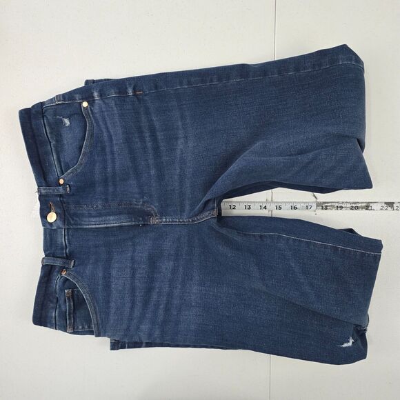 Express Modern Straight Super High Rise Ultra Hyper Jeans womens M 6/8/10 4061 - Picture 9 of 13